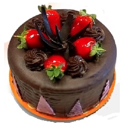 2-3 Kişilik Yuvarlak Çikolatalı Yaş Pasta